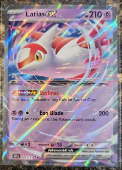 Pokemon 2024 Surging Sparks Latias Ex 76 Double Rare NM or Better - Image 1
