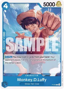 P-055 Monkey.D.Luffy English P One Piece TCG Card Game - Image 2