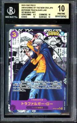MANGA ART TRAFALGAR LAW One Piece OP05 Awakening/New Era Japanese #069 BGS 10 - Image 1