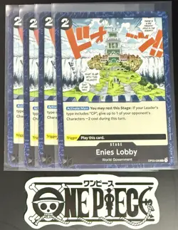 4x One Piece OP03-098 C Enies Lobby - English - Regular - Playset - TCG - NM/M - Image 1