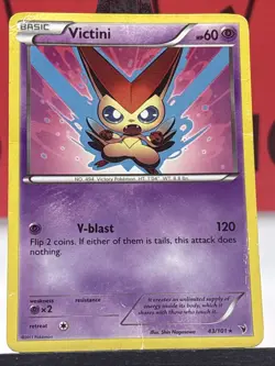 Victini 43/101 Noble Victories Pokemon TCG Regular Rare 2011 MP - Image 3