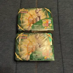 Pokemon Arceus Collectors Chest Lunchbox Tin Spring 2022 Edition Sealed LOT OF 2 - Image 1
