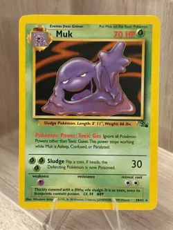 Pokemon - Muk [1999 Wizards] #28/62 Rare (NM-MT) - Fossil Set - Image 1