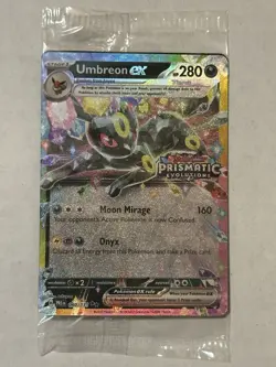 SEALED 2025 POKEMON PRISMATIC EVOLUTIONS UMBREON EX 060/131 STAMPED SURPRISE BOX - Image 1