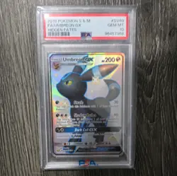 FA/UMBREON GX HIDDEN FATES POKEMON SUN & MOON HIDDEN FATES 2019 SV69 PSA 10 - Image 1