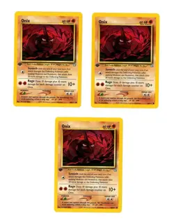 (3) 2000 Pokemon Neo Genesis ONIX 1st Edition 69/111 LP! - Image 1