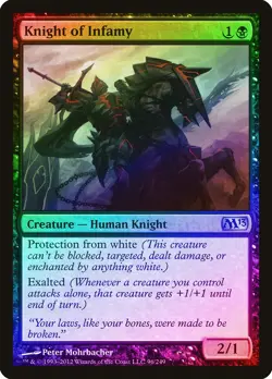 Knight of Infamy FOIL Magic 2013 / M13 NM Black Uncommon MAGIC CARD ABUGames - Image 1