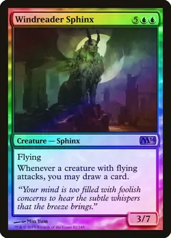 Windreader Sphinx FOIL Magic 2014 / M14 NM Blue Mythic Rare MTG CARD ABUGames - Image 1
