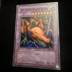 Yugioh Twin-Headed Thunder Dragon Metal Raiders MRD-120 Unlimited Super Rare HP - Image 4