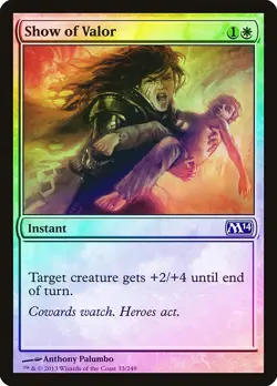 Show of Valor FOIL Magic 2014 / M14 NM White Common MAGIC MTG CARD ABUGames - Image 1