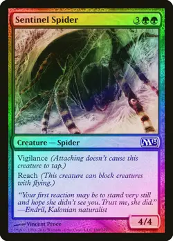 Sentinel Spider FOIL Magic 2013 / M13 NM Green Common MAGIC MTG CARD ABUGames - Image 1