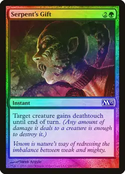 Serpent's Gift FOIL Magic 2013 / M13 NM Green Common MAGIC MTG CARD ABUGames - Image 1