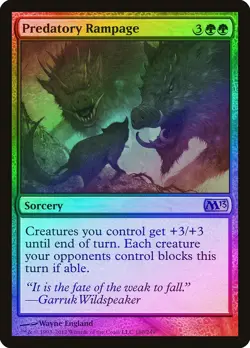 Predatory Rampage FOIL Magic 2013 / M13 NM Green Rare MAGIC MTG CARD ABUGames - Image 1