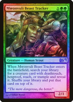 Mwonvuli Beast Tracker FOIL Magic 2013 / M13 NM Green Uncommon CARD ABUGames - Image 1