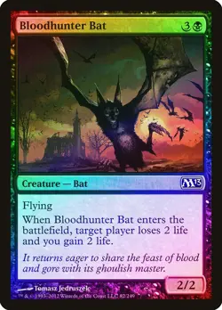 Bloodhunter Bat FOIL Magic 2013 / M13 NM Black Common MAGIC MTG CARD ABUGames - Image 1