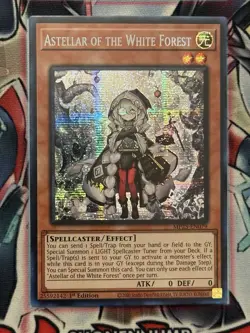 Yugioh! Astellar Of The White Forest Prismatic Secret Rare Near Mint MP25-EN079 - Image 1