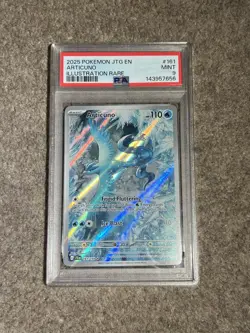 Pokemon TCG Journey Together Articuno Card 161/159 Illustration Rare - PSA 9 - Image 1