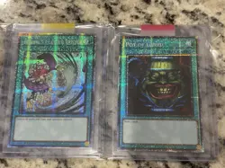 Yugioh! Pot Of Greed MP25-EN050 and Harpies Feather Duster STARLIGHT Rare - Image 1