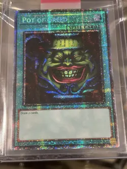 Yugioh! Pot Of Greed MP25-EN050 and Harpies Feather Duster STARLIGHT Rare - Image 4