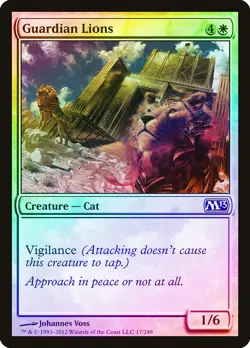 Guardian Lions FOIL Magic 2013 / M13 NM White Common MAGIC MTG CARD ABUGames - Image 1