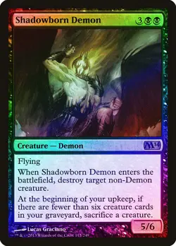 Shadowborn Demon FOIL Magic 2014 / M14 NM Black Mythic Rare MTG CARD ABUGames - Image 1