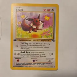 Eevee 51/64 Jungle 1st Edition Regular 50 HP Card - Image 1