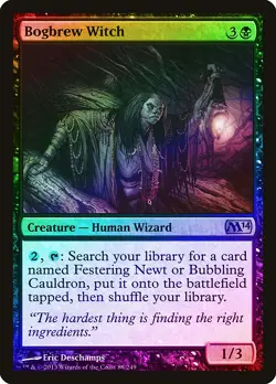 Bogbrew Witch FOIL Magic 2014 / M14 NM Black Rare MAGIC MTG CARD ABUGames - Image 1