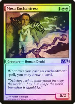 Mesa Enchantress FOIL Magic 2012 / M12 NM White Rare MAGIC MTG CARD ABUGames - Image 1