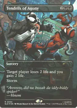 MTG Tendrils of Agony (2004) (Rainbow Foil) Borderless Secret Lair Venom NM - Image 1