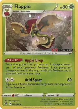 Flapple 022/192 EB Games Exclusive Promo Pokemon Card NM - Image 1