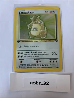 Kangaskhan Pokemon Card Holo 1st Edition Jungle Set 5/64 - Image 1