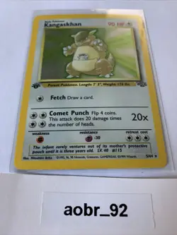 Kangaskhan Pokemon Card Holo 1st Edition Jungle Set 5/64 - Image 2