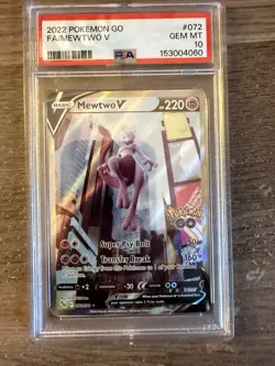 Mewtwo V (Alternate Full Art) 072/078 Pokemon GO Holo - Image 1