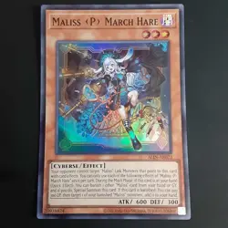 YuGiOh Maliss P March Hare (Asian English) Super Rare, ALIN-AE023, not Secret - Image 1