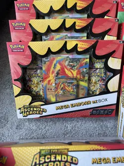 Pokemon TCG Ascended Heroes: Mega Emboar Ex And Mega Meganium Ex MIX X10 NEW - Image 3