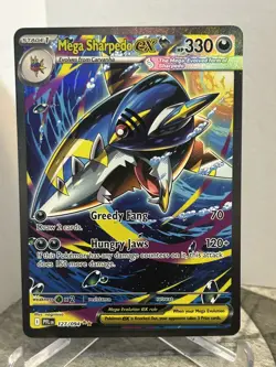 Mega Sharpedo ex - 127/094 Phantasmal Flames Special Illustration Rare Pokemon - Image 1