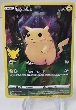 Pokemon Pikachu 005/025 Celebrations 25th Full Art Pokemon - Image 1