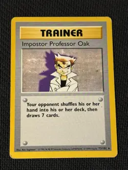 Imposter Professor Oak 73/102 - Pokemon Shadowless (1) - Image 1