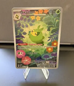 🌿✨ Swadloon 088/086 Illustration Rare – White Flare – Pokemon TCG – NM 🔥 - Image 3