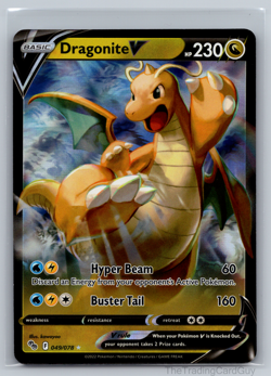 Dragonite V Pokemon GO #049 (2022) Ultra Rare Holo NM Pokemon - Image 1