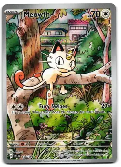 Meowth 106/094 - 🌊 Phantasmal Flames Illustration Rare Pokemon TCG 🖤 - NM - Image 1