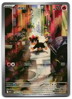 Litleo 139/132 - 🌊 Mega Evolution Illustration Rare Pokemon TCG 🖤 - NM - Image 1