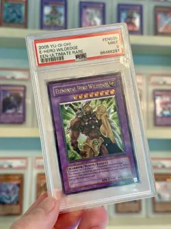 PSA 9 YuGiOh Elemental Hero Wildedge EEN-EN035 Ultimate Rare EURO MINT - Image 2
