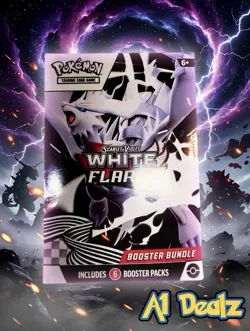 Pokemon TCG Scarlet & Violet White Flare Booster Bundle 6 Packs Sealed - Image 1