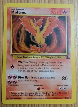 Pokemon: Moltres 27/62 Non Holo Fossil Unlimited - MP - Image 1