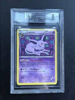 2013 POKEMON BW BLACK STAR PROMO ESPEON #BW92 HOLO Beckett 8 - Image 1
