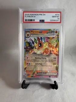 Pokemon TCG Flareon EX 014/131 Prismatic Evolutions PSA 10 - Image 1