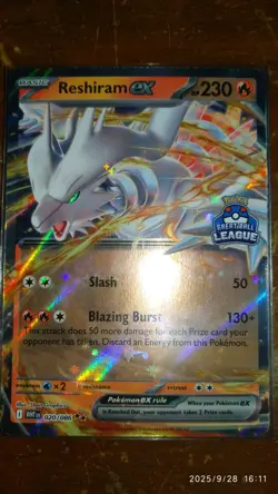 Pokemon TCG Reshiram ex Great Ball League Champion Promo 020/086 English - Image 1