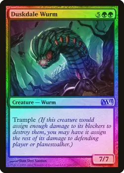 Duskdale Wurm FOIL Magic 2013 / M13 NM Green Uncommon MAGIC MTG CARD ABUGames - Image 1
