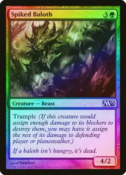Spiked Baloth FOIL Magic 2013 / M13 NM Green Common MAGIC MTG CARD ABUGames - Image 1